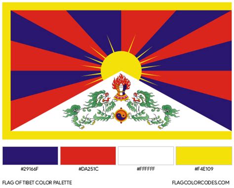 Tibet flag color codes