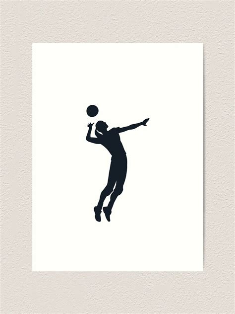 "Female Volleyball Spiker Silhouette" Art Print for Sale by ...