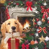 Christmas Dog Art | Christmas Dog Paintings for Sale