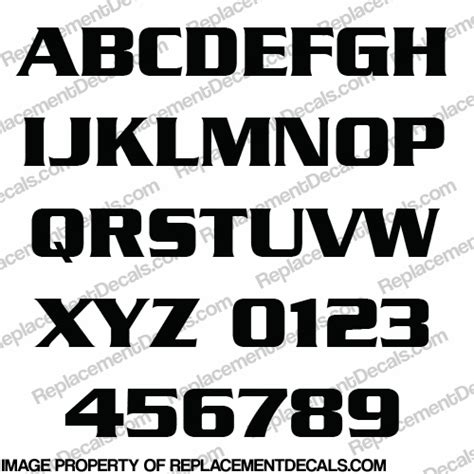 Registration Numbers & Letters Decal Kit (Standard Block Font) - Any Color!