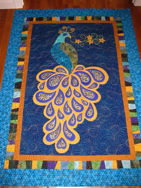 Peacock quilt | Peacock quilt, Quilts, Quilt sewing