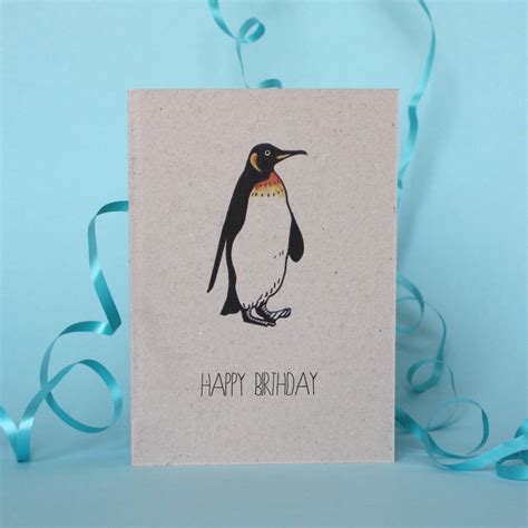 Penguin Birthday Card By Adam Regester Design | notonthehighstreet.com