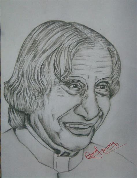 APJ Abdul Kalam Drawing by Manoj Shukla