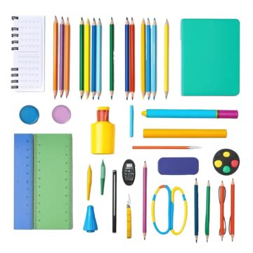 Set Of School Supplies, School, Education, Pencil PNG Transparent Image ...