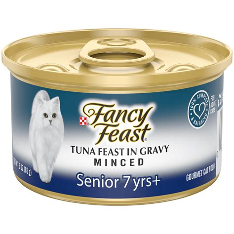 Fancy Feast High Protein Senior Gravy Wet Cat Food, Tuna Feast Minced ...