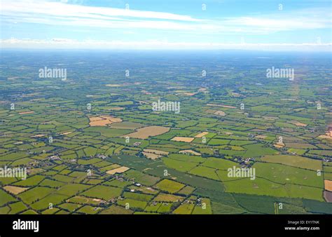 aerial view on the cultivated land Stock Photo - Alamy