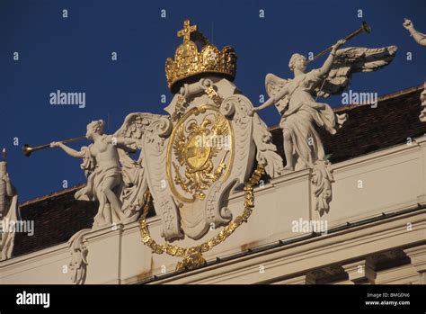 The coat of arms of Emperor Charles VI in Vienna's Hofburg Stock Photo ...