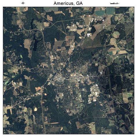 Aerial Photography Map of Americus, GA Georgia