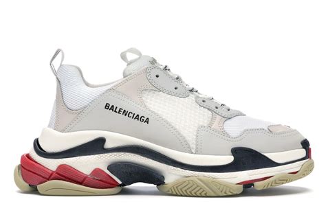 Balenciaga Triple S White Black Red - 533882W09E19000