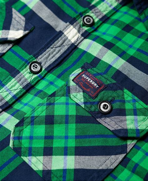 Men's - Lumberjack Lite Shirt in Green Keys Check | Superdry UK