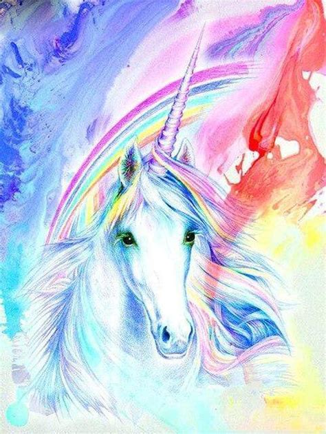 5D Diamond Painting Rainbow Paint Unicorn Kit