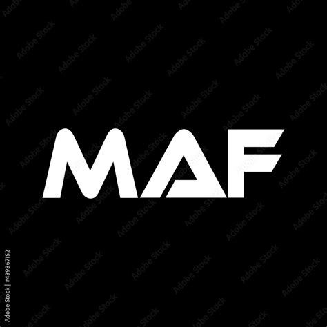 MAF letter logo design with black background in illustrator, vector ...