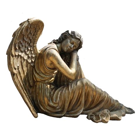 Cemetery Guardian Angel Crying Angel Bronze Statue - Aongking Sculpture