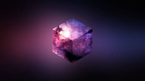 purple and black cube wallpaper, purple cube digital wallpaper #universe #abstract #cube # ...