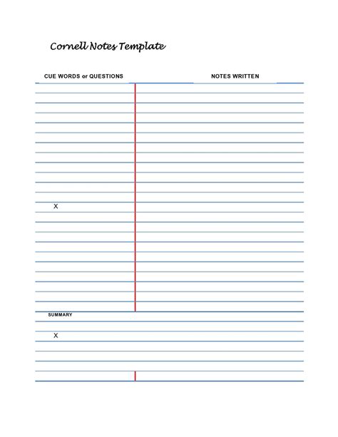 28 Printable Cornell Notes Templates [Free] - TemplateArchive