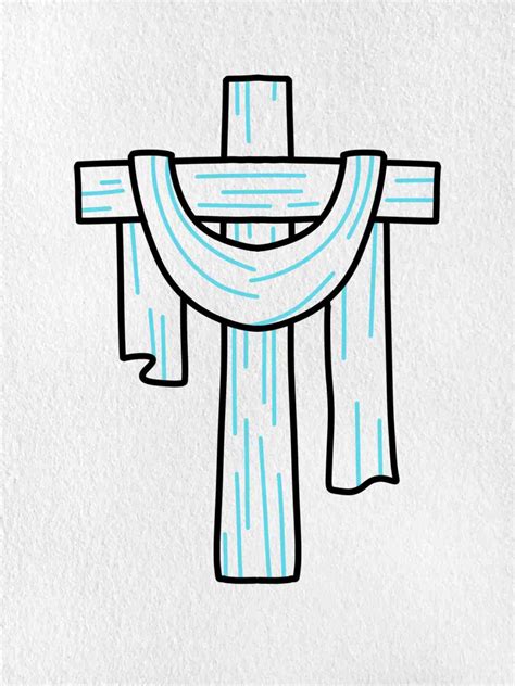 Easter Cross Drawing - HelloArtsy