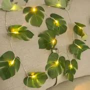 Light Home Led Monstera Leaf String Lights Battery Powered - Temu