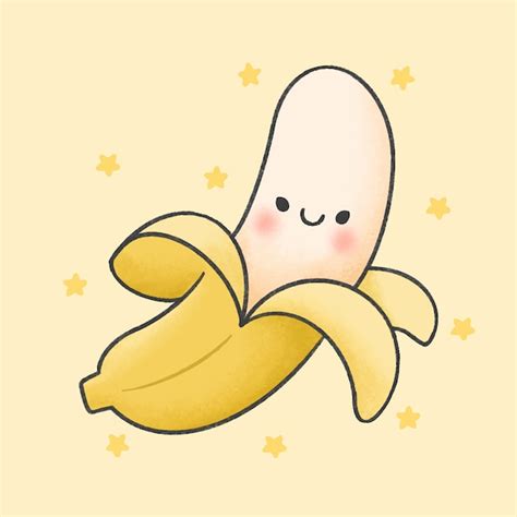 Premium Vector | Cute banana cartoon hand drawn style