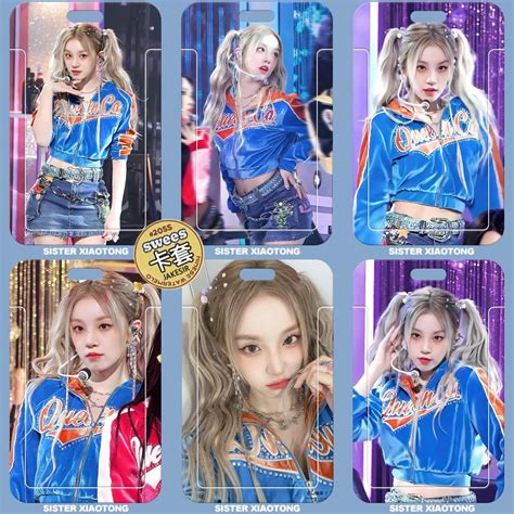 K-pop (G) I-DLE YUQI Girls ID Card Holder Long Short Lanyard Students Can Use MRT Cards Credit ...