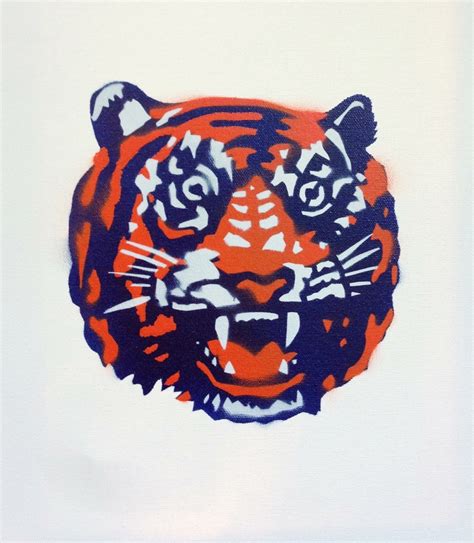 Detroit Tiger's vintage logo I stenciled. Go Tiger's. : r/Detroit