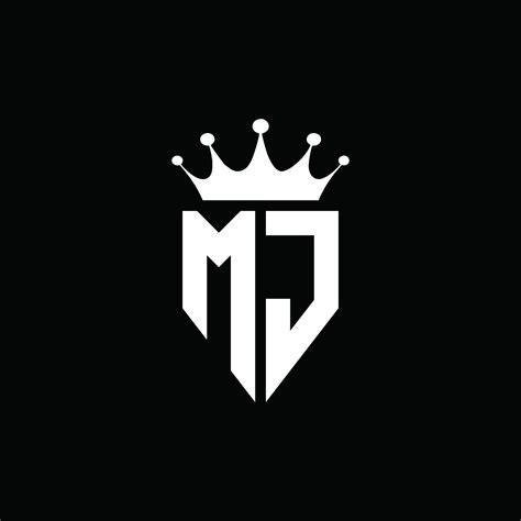 MJ logo monogram emblem style with crown shape design template 4235521 Vector Art at Vecteezy