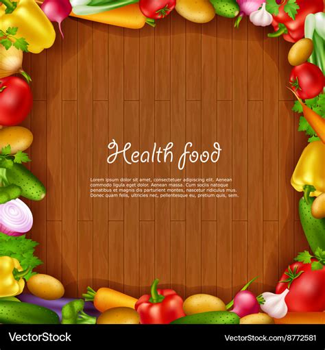 Vegetable health food background Royalty Free Vector Image