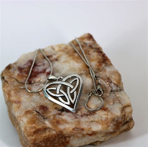 Celtic Infinity Heart Pendant Necklace