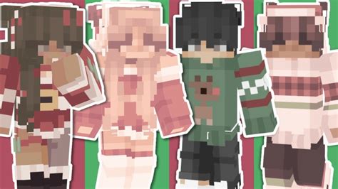 Cute & Festive Minecraft Christmas Skins! (+ Download links) 🎄🎁 - YouTube