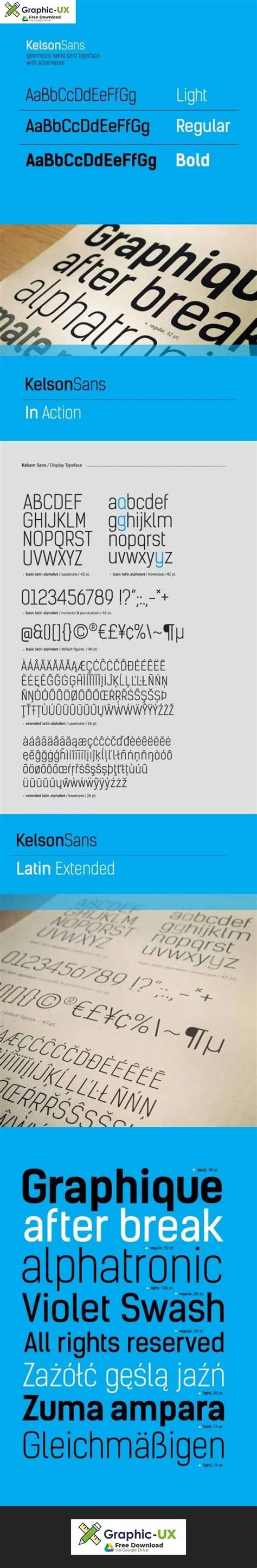 Kelson Sans Font Family – GraphicUX | Font family, Free download photoshop, Unique fonts