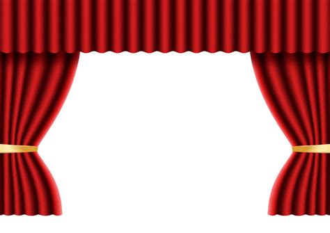 Open Red Velvet Stage Curtain Free Vector by superawesomevectors on ...