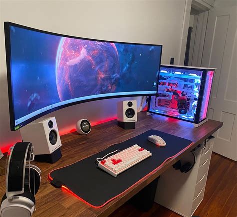 Ultrawide Monitor PC Setup | Video game room design, Computer gaming room, Gaming room setup