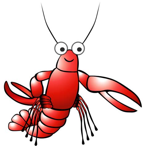 Red cartoon lobster | Free SVG