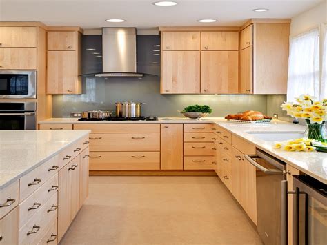 natural maple kitchen cabinets granite | Birch kitchen cabinets ...