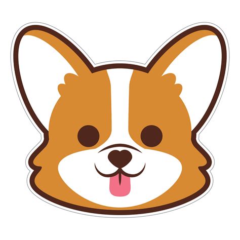 CORGI HEAD STICKER - DoggoFashion