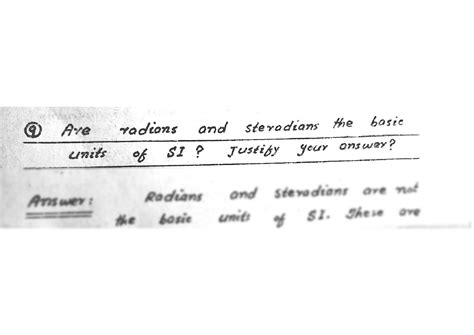 SOLUTION: Are radian steradian are the basic units of the si system or ...
