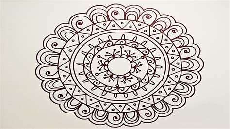 Mandala Drawing Easy And Simple - Many people find drawing mandalas to be a very centering and ...