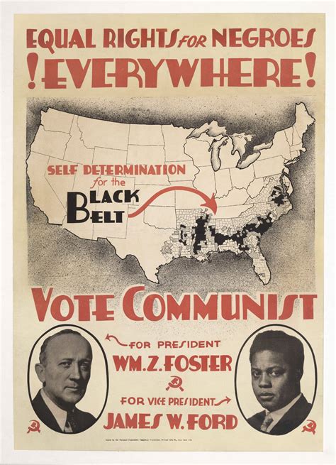 Communist Party Presidential campaign poster calling for “Equal Rights ...