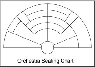 Clip Art: Orchestra Seating Chart B&W 1 I abcteach.com