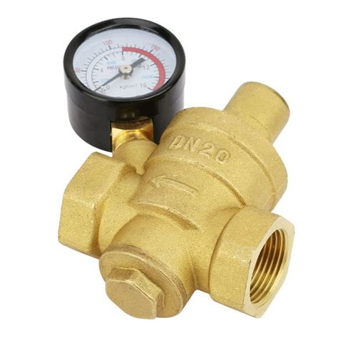 D Water Pressure Regulator,DN20 Adjustable Brass Water Adjustable Water ...