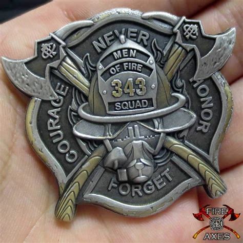 911 Never Forget 343 Firefighter Custom Engraved Challenge Coin