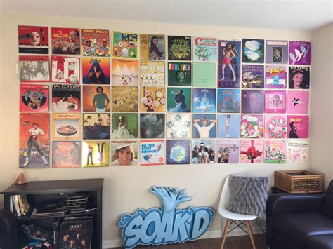 My thrifted rainbow record wall : r/ThriftStoreHauls