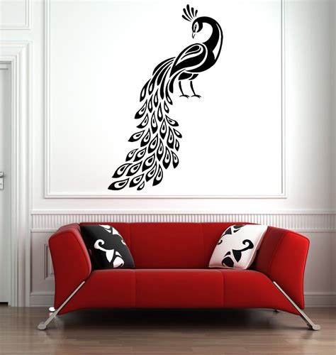 Peacock Wall Decal peacock Tail Wall Decal Peacock Feather - Etsy ...