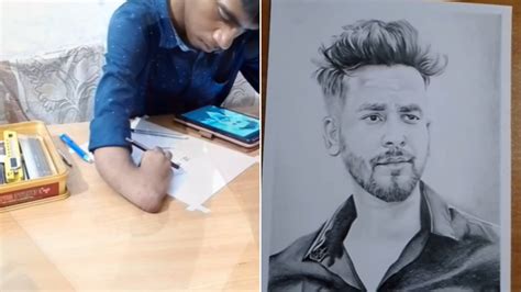 Specially-abled artist draws stunning portrait of Elvish Yadav ...