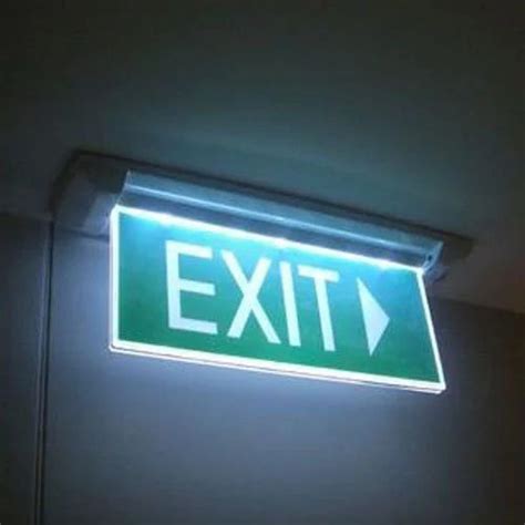 Led Aluminum Exit Sign Board, Shape: Rectangular at Rs 1200/number in ...