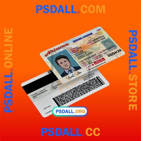 Arizona Driver License PSD Template V1 - psdall.org