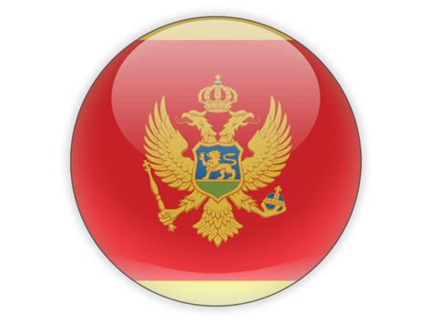 Round icon. Illustration of flag of Montenegro