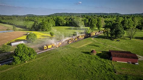 LoRam shoulder ballast cleaner SBC-2401 at Mortons Gap KY Photograph by Jim Pearson - Fine Art ...