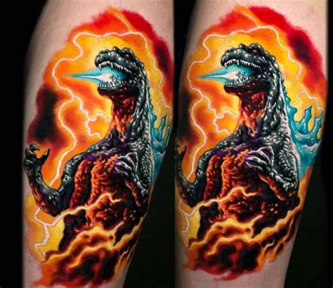 Godzilla tattoo by Audie Fulfer | Photo 25958