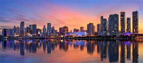 Miami Skyline Sunset - Wall Decor - Fine Art Photography