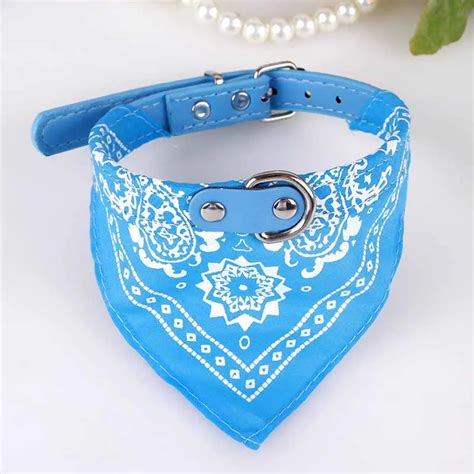 Cute Small Dog Collars Puppy Pet Slobber Towel Dogs Cats Print Scarf ...